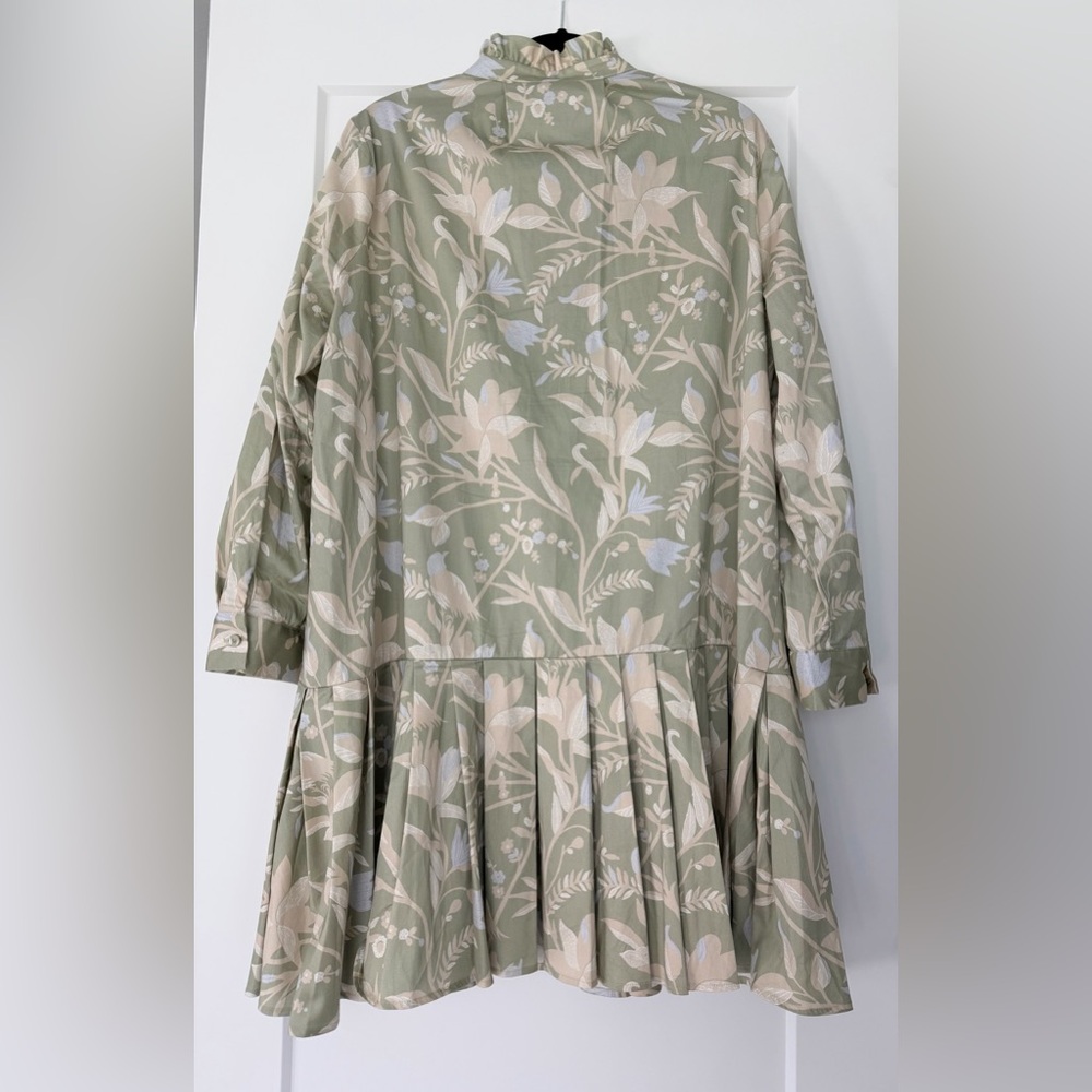 NWOT Tuckernuck Sage Arbre Tate Dress with Ruffled Neck & Pleated Skirt, XL - Picture 9 of 14